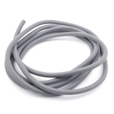 Aicosineg Cable Sleeves 16.4ft Length 1/2Inch Electrical Conduits Non-Split Wire Loom Tubings Corrugated Tubes Polyethylene Hose Covers for Home Outdoor Automotive Marine Wire Harness Grey