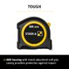 STABILA BM 100 Pocket Tape Measure 8 m Metric Scale Shatterproof ABS Housing Movable Start Hook Belt Clip MID Accuracy view 2