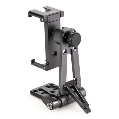Benro Professional Smartphone Clamp with Arca-Swiss Plate, Tabletop Kickstand, Dual Cold Shoe Mounts & 360 Rotation for Content Creators, Vloggers & Live Streaming (ACSMKS)
