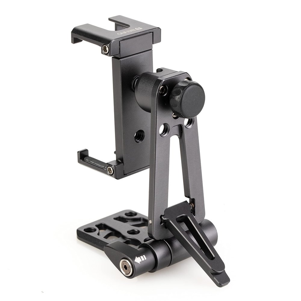 Benro Professional Smartphone Clamp with Arca-Swiss Plate, Tabletop Kickstand, Dual Cold Shoe Mounts & 360 Rotation for Content Creators, Vloggers & Live Streaming (ACSMKS)