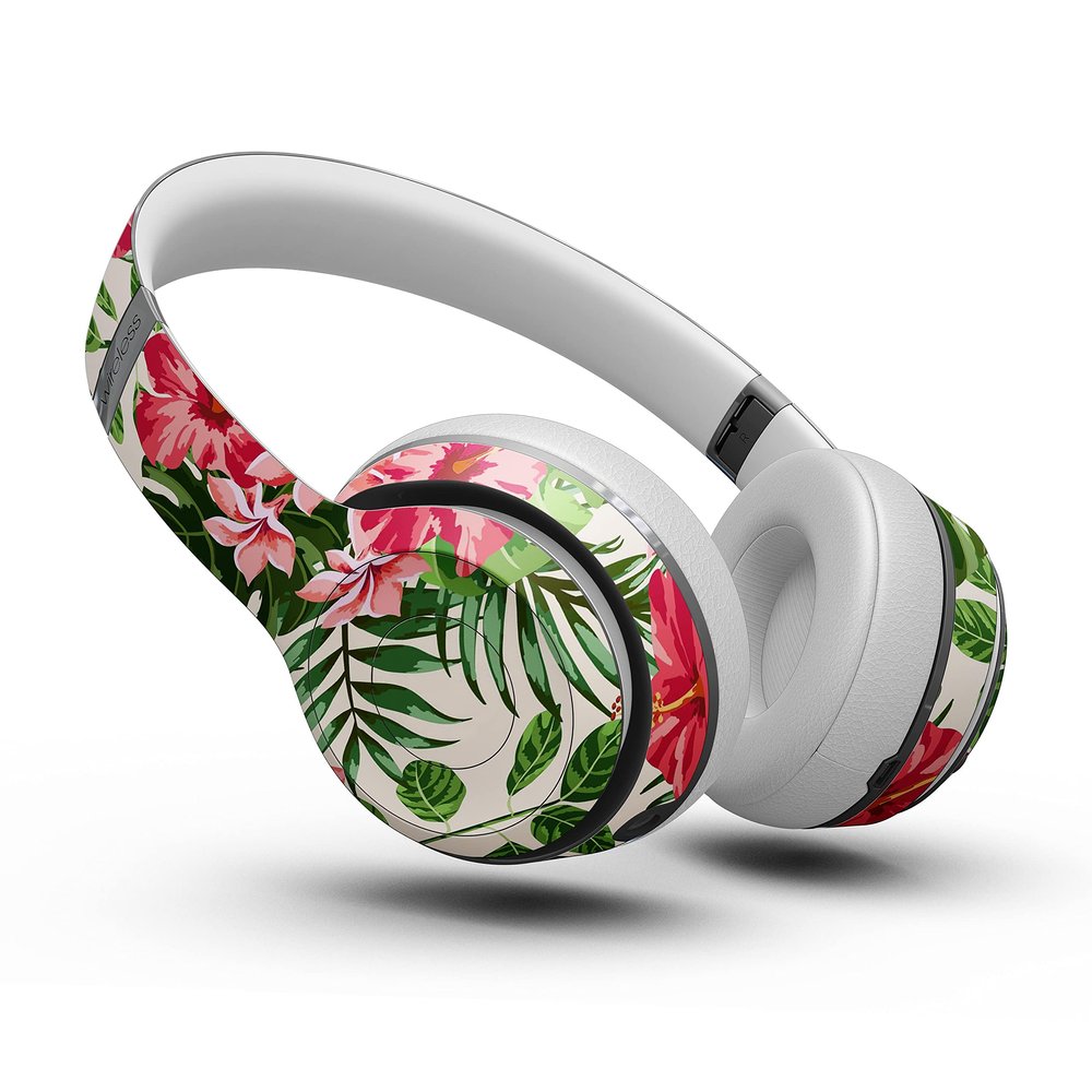 Design Skinz Dreamy Subtle Floral V1 Skin Decal Vinyl Full-Body Wrap Kit Compatible with The Beats by Dre Solo 2 (Wired)