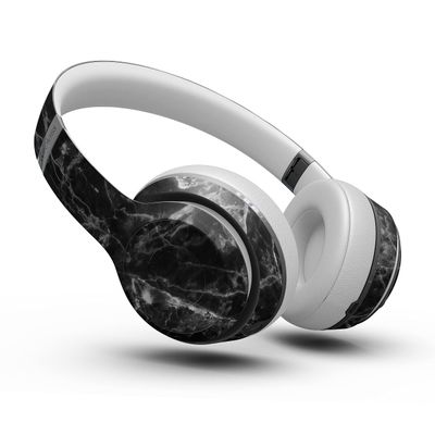 Design Skinz Smooth Black Marble Skin Decal Vinyl Full-Body Wrap Kit Compatible with The Beats by Dre Studio 2 Remastered