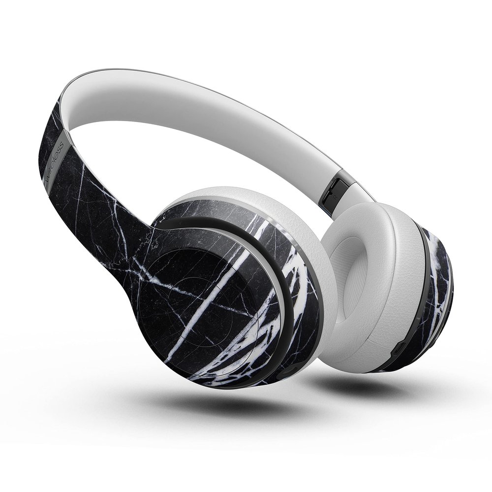 Design Skinz Natural Black & White Marble Stone Skin Decal Vinyl Full-Body Wrap Kit Compatible with The Beats by Dre Pill Plus