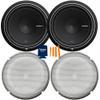 Rockford Fosgate 2 P1S2-15 Punch P1 15" 2-Ohm Subwoofers and 2 P1G-15 Stamped Grille Insert view 1