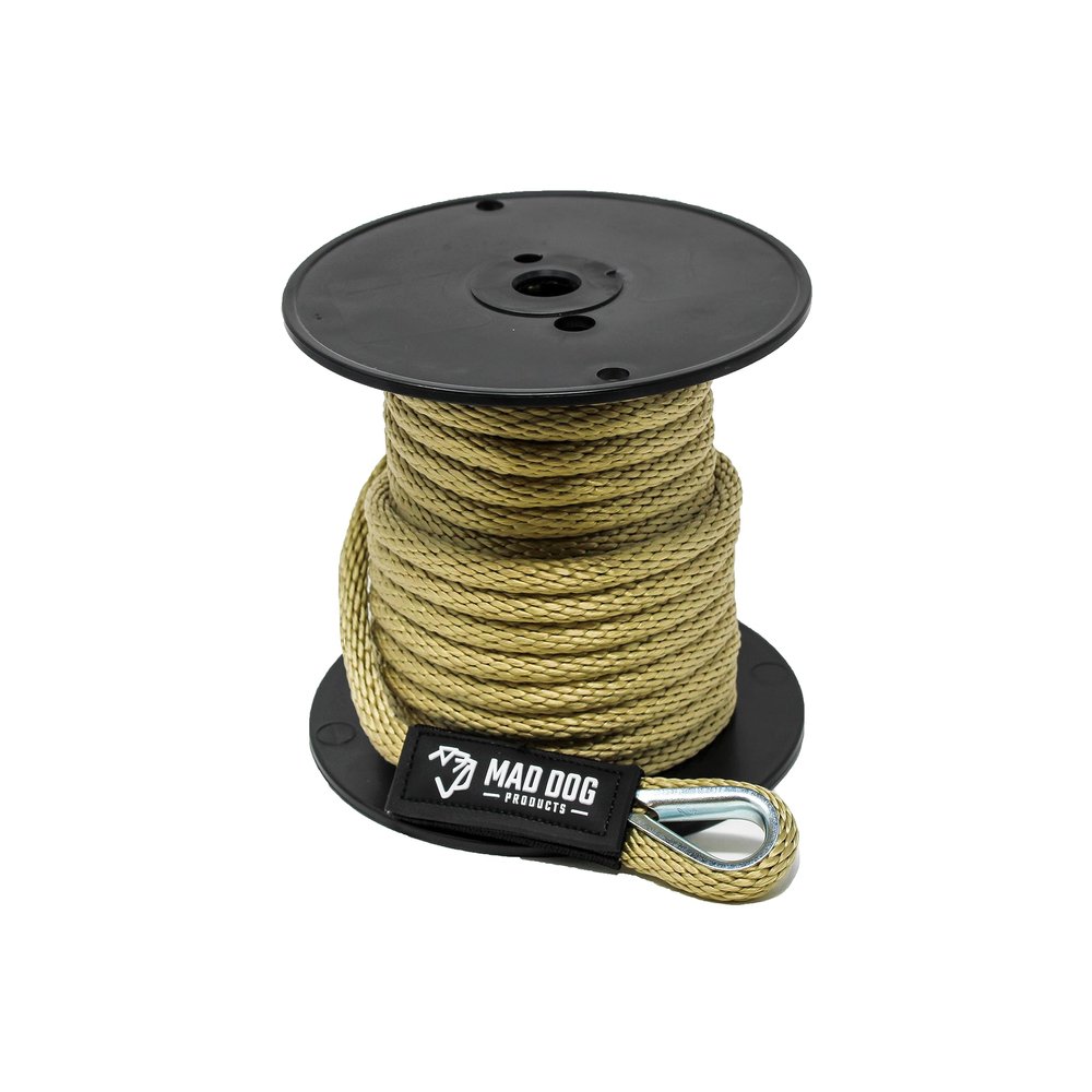 5/8" x 400' Jute Solid Braid Nylon Anchor Line w/Thimble - Made in USA