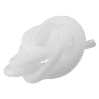 Aicosineg 9.84ft 2/3 Inch Non-Split Wire Loom Tubing Corrugated Tube Polyethylene Hose Cover for Home Outdoor Automotive Marine Wire Harness Wrap Cover Sleeve Conduit-White (1 PCS)