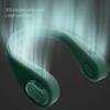 Portable USB Rechargable Hanging Neckband FansHands Free Bladeless Neck Fan,3 Speed Wearable Mini Neck Fan with Low Noise,Hanging Headphone DesignLightweightfor Traveling Camping Office, Green view 3
