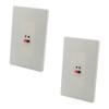 2 PACK No Screw 1 Gang Spring Clip Style 1.0 Speaker Banana Sound Box Wall Plate view 1