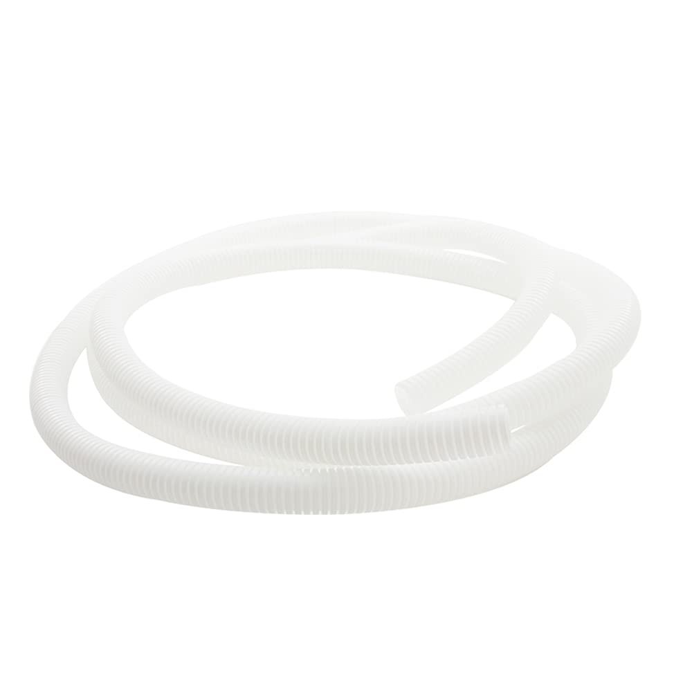 Aicosineg 11.48ft 7/9 Inch Non-Split Wire Loom Tubing Corrugated Tube Polyethylene Hose Cover for Home Outdoor Automotive Marine Wire Harness Wrap Cover Sleeve Conduit-White (1PCS)
