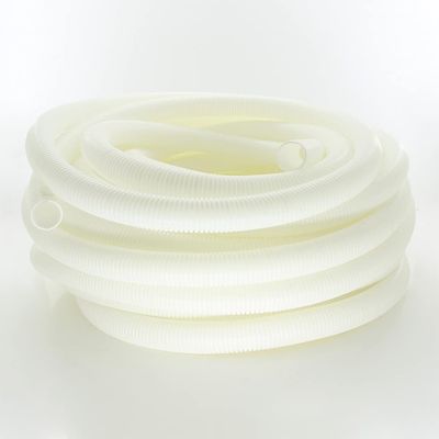 Aicosineg 88.58ft 1-1/7 Inch Non-Split Wire Loom Tubing Corrugated Tube Polyethylene Hose Cover for Home Outdoor Automotive Marine Wire Harness Wrap Cover Sleeve Conduit-White (1 PCS)