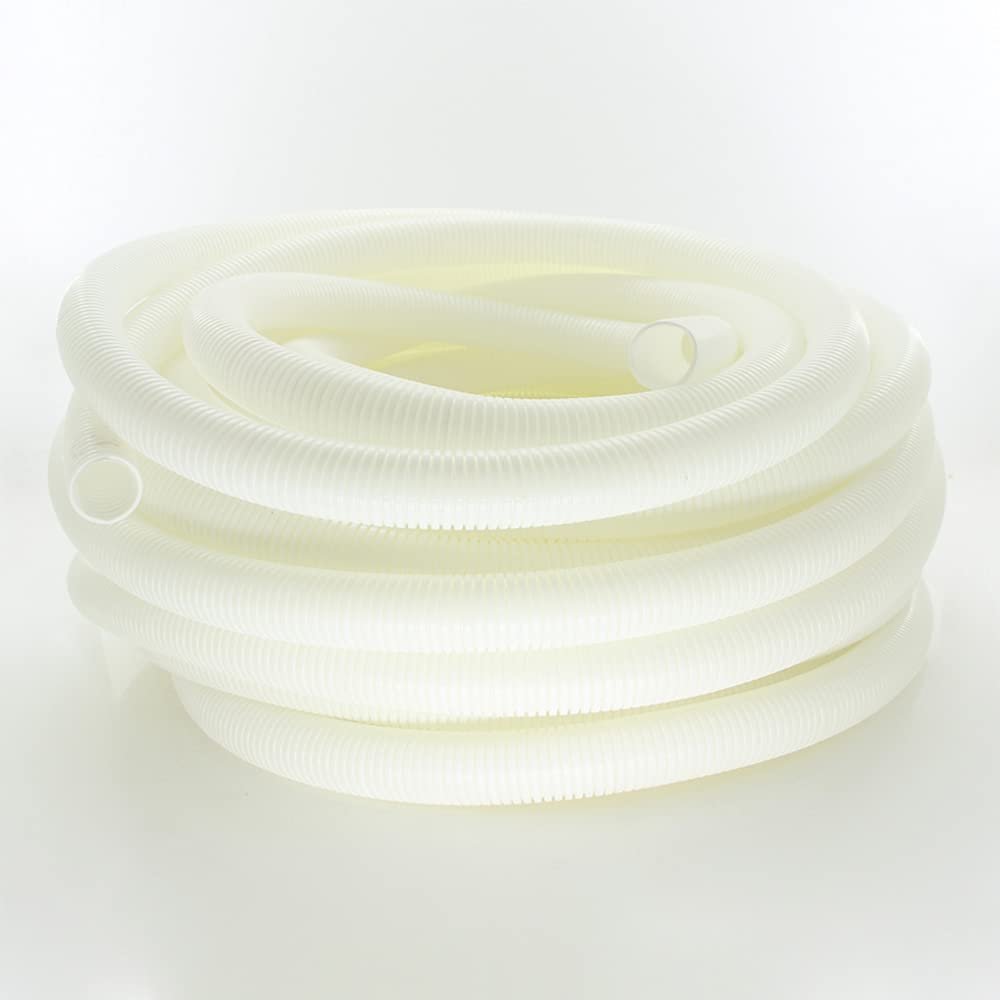 Aicosineg 88.58ft 1-1/7 Inch Non-Split Wire Loom Tubing Corrugated Tube Polyethylene Hose Cover for Home Outdoor Automotive Marine Wire Harness Wrap Cover Sleeve Conduit-White (1 PCS)