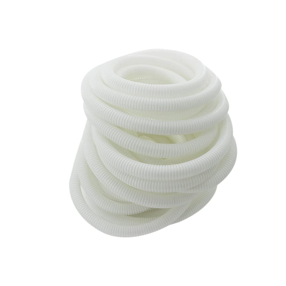 Aicosineg 27.89ft 7/9In Non-Split Wire Loom Tubing Corrugated Tube Polyethylene Hose Cover for Home Outdoor Automotive Marine Wire Harness Wrap Cover Sleeve Conduit Translucent(1PCS)