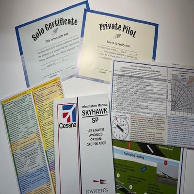 All in One: Cessna 172S G1000 Flight Training Bundle, 7-Piece Flight Student Pilot Start Up Set.