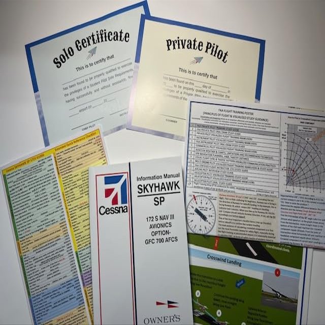 All in One: Cessna 172S G1000 Flight Training Bundle, 7-Piece Flight Student Pilot Start Up Set.