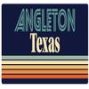 Angleton Texas 5 x 2.5-Inch Vinyl Decal Sticker Retro Design view 1