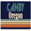 Canby Oregon 5 x 2.5-Inch Vinyl Decal Sticker Retro Design view 1