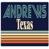 Andrews Texas 5 x 2.5-Inch Vinyl Decal Sticker Retro Design view 1
