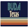 Buda Texas 5 x 2.5-Inch Vinyl Decal Sticker Retro Design view 1