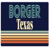 Borger Texas 5 x 2.5-Inch Vinyl Decal Sticker Retro Design view 1