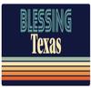 Blessing Texas 5 x 2.5-Inch Vinyl Decal Sticker Retro Design view 1