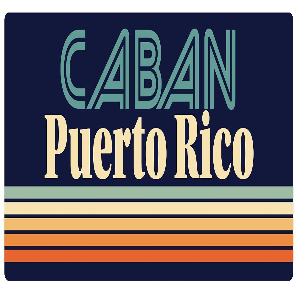 Caban Puerto Rico 5 x 2.5-Inch Vinyl Decal Sticker Retro Design