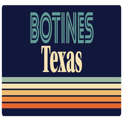 Botines Texas 5 x 2.5-Inch Vinyl Decal Sticker Retro Design
