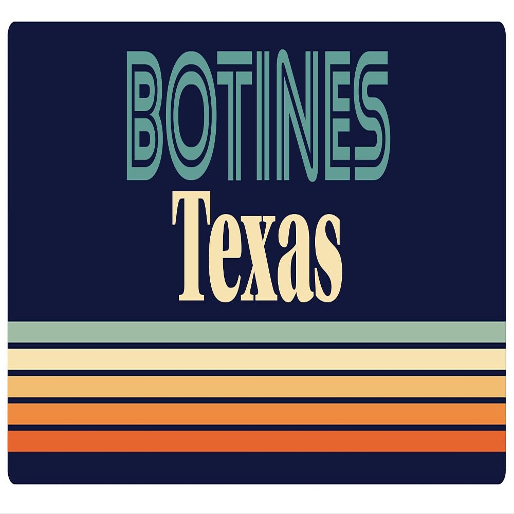Botines Texas 5 x 2.5-Inch Vinyl Decal Sticker Retro Design