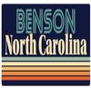 Benson North Carolina 5 x 2.5-Inch Vinyl Decal Sticker Retro Design view 1