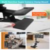 JEBUTU Super Clamp Camera Clamp Mount 5.5 Magic Arm with 1/4" Thread, Articulating Friction Arm Tripod Camera Mount for DSLR Camera, Video Light view 4