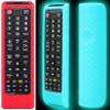 2 Pack Remote case for Samsung Controller, Silicone Cover for BN59-01199F Smart TV Control Skin Sleeve Glow in The Dark Sky and Red view 1