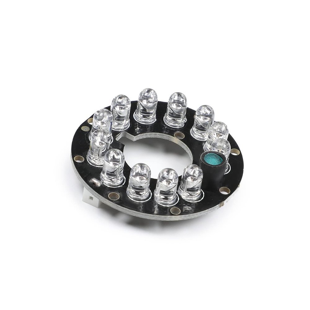 Bettomshin 1Pcs OD 1.5 Inch IR Infrared Illuminator Board, 60 Degree Round Plate Bulb for CCTV Security Cameras Monitoring Night Vision