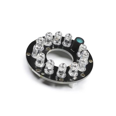 Bettomshin 1Pcs OD 1.5 Inch IR Infrared Illuminator Board, 80 Degree Round Plate Bulb for CCTV Security Cameras Monitoring Night Vision