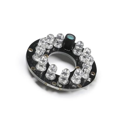 Bettomshin 1Pcs OD 1.5 Inch IR Infrared Illuminator Board, 45 Degree Round Plate Bulb for CCTV Security Cameras Monitoring Night Vision