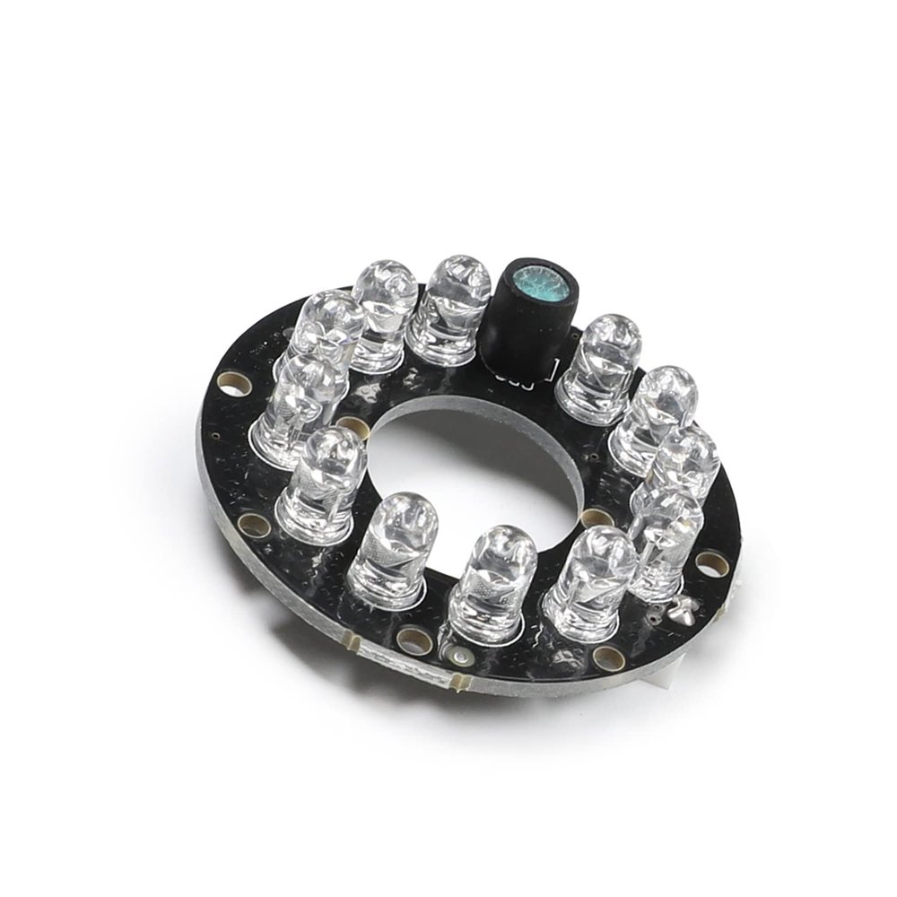 Bettomshin 1Pcs OD 1.5 Inch IR Infrared Illuminator Board, 45 Degree Round Plate Bulb for CCTV Security Cameras Monitoring Night Vision