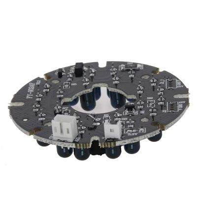 Bettomshin 1Pcs OD 1.7 Inch 24 LED IR Infrared Illuminator Board, 60 Degree Round Plate Bulb for CCTV Security Cameras Monitoring Night Vision Black