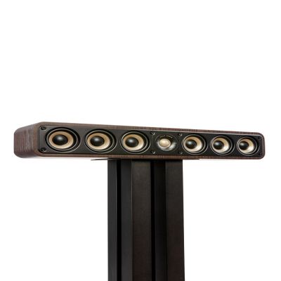 Polk Signature Elite ES35 Slim Center Channel Speaker - Hi-Res Audio Certified, Dolby Atmos & DTS:X Compatible, 1" Tweeter & (6) 3" Woofers, Dual Power Port for Effortless Bass, Contemporary Walnut