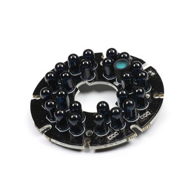 Bettomshin 1Pcs OD 1.7 Inch 24 LED IR Infrared Illuminator Board, 90 Degree Round Plate Bulb for CCTV Security Cameras Monitoring Night Vision Black