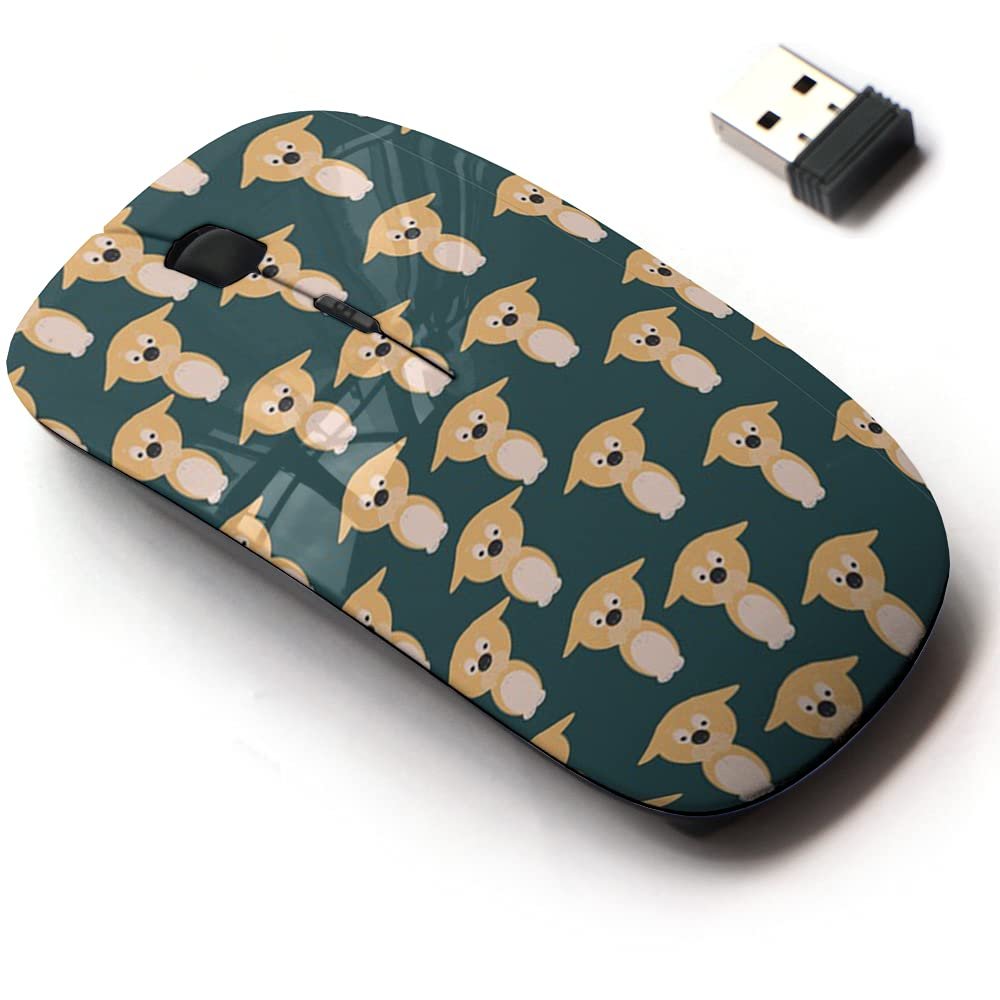 2.4G Wireless Mouse with Cute Pattern Design for All Laptops and Desktops with Nano Receiver - Cute Labradors on