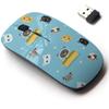 2.4G Wireless Mouse with Cute Pattern Design for All Laptops and Desktops with Nano Receiver - Cute Kitten view 1