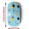 2.4G Wireless Mouse with Cute Pattern Design for All Laptops and Desktops with Nano Receiver - Cute Kitten view 2