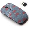 2.4G Wireless Mouse with Cute Pattern Design for All Laptops and Desktops with Nano Receiver - Coral Jellyfish Ocean Gray view 1