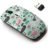 2.4G Wireless Mouse with Cute Pattern Design for All Laptops and Desktops with Nano Receiver - Beautiful Princess swan view 1