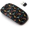 2.4G Wireless Mouse with Cute Pattern Design for All Laptops and Desktops with Nano Receiver - Cute Wolf view 1