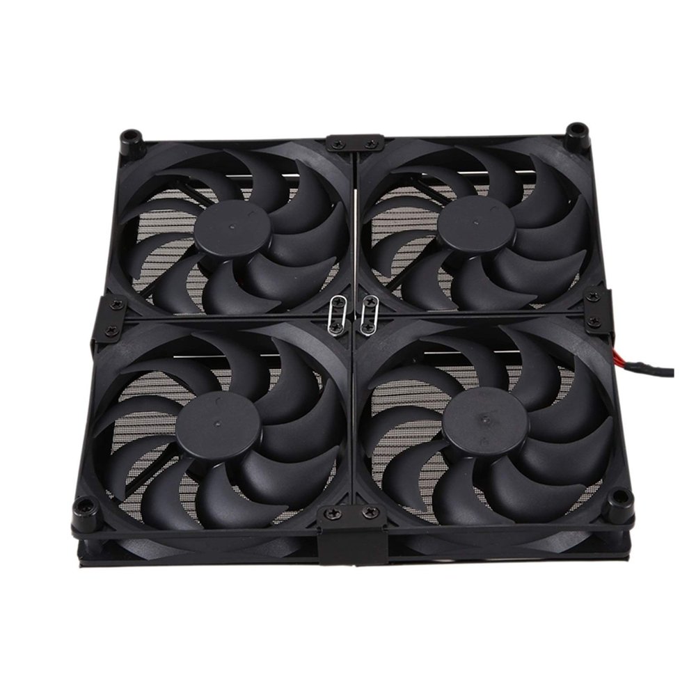 Xiaochen DIY Radiator Assembly Router Radiator TV Box Cooling Fan USB Fan 4 Fans