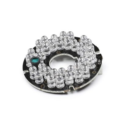 Bettomshin 1Pcs OD 2.07 Inch 36 LED IR Infrared Illuminator Board, 45 Degree Round Plate Bulb for CCTV Security Cameras Monitoring Night Vision White
