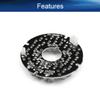 Bettomshin 1Pcs OD 2.07 Inch 36 LED IR Infrared Illuminator Board, 60 Degree Round Plate Bulb for CCTV Security Cameras Monitoring Night Vision White view 4