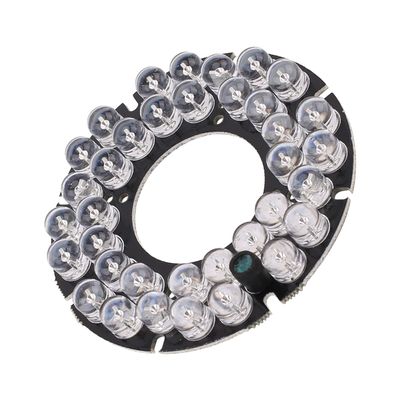 Bettomshin 1Pcs OD 3 Inch 36 LED IR Infrared Illuminator Board,15 Degree Round Plate Bulb for CCTV Security Cameras Monitoring Night Vision White