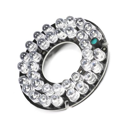Bettomshin 1Pcs OD 3 Inch 36 LED IR Infrared Illuminator Board, 60 Degree Round Plate Bulb for CCTV Security Cameras Monitoring Night Vision White