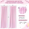 10ft x 8ft Pink Backdrop Curtain for Parties Pink Polyester Photography Backdrop Drapes for Birthday Wedding Birthday Baby Shower 2 Panels 5ft x 8ft view 3