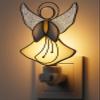 KUNDGLA Night Light Flying Yellow Angel Lights Stained Glass Night Lights Plug into Wall, Angel Baby Bright Plug in Night Light, Gift for Birthday Christmas Valentine Holidays Mother`s Day Christmas view 1